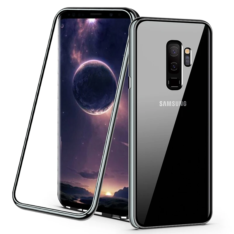 360 Магнитный Адсорбция дело для samsung Galaxy Note 9 8 S9 S8 плюс Magent Стекло чехол для samsung примечание 9 galaxy S8 Note9 Coque