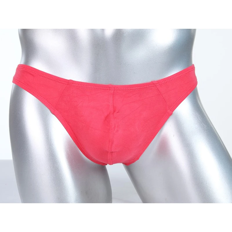 Мужские ультратонкие трусы бикини AIIOU черные однотонные Трусы стринги из модала