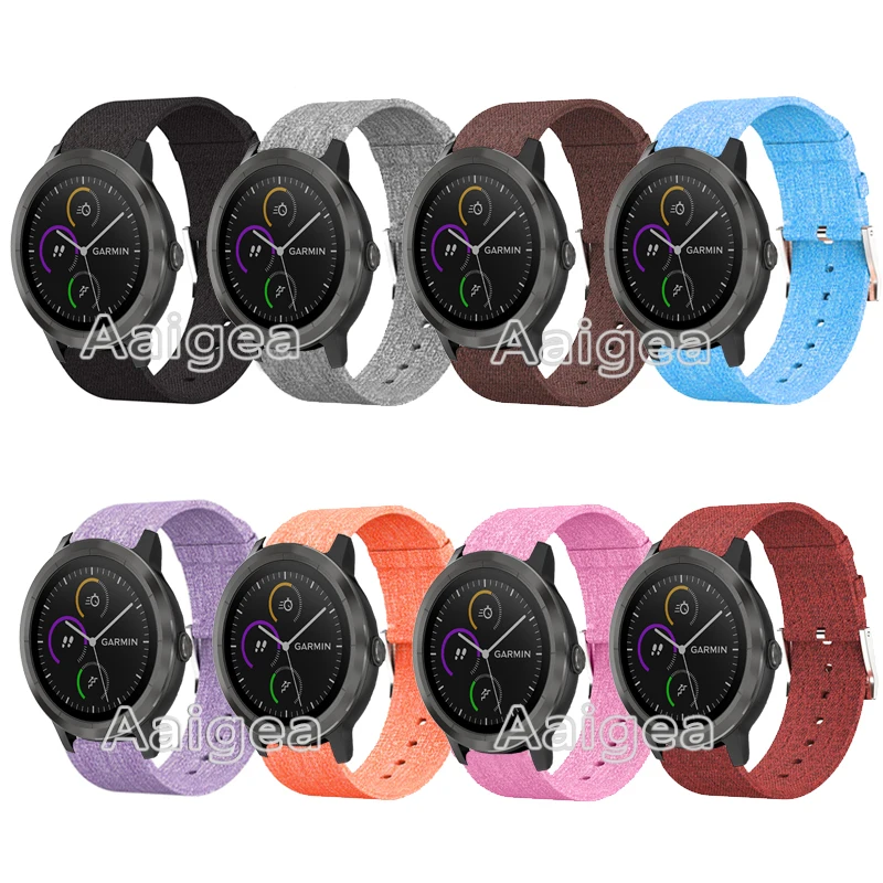 Тканый тканевый ремешок для наручных часов Garmin Vivoactive 3, сменный модный нейлоновый ремешок для наручных часов, браслет 20 мм