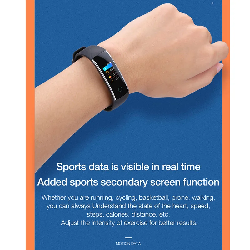 Смарт Браслет мониторинг сердечного ритма USB зарядка Bluetooth цветной спортивный