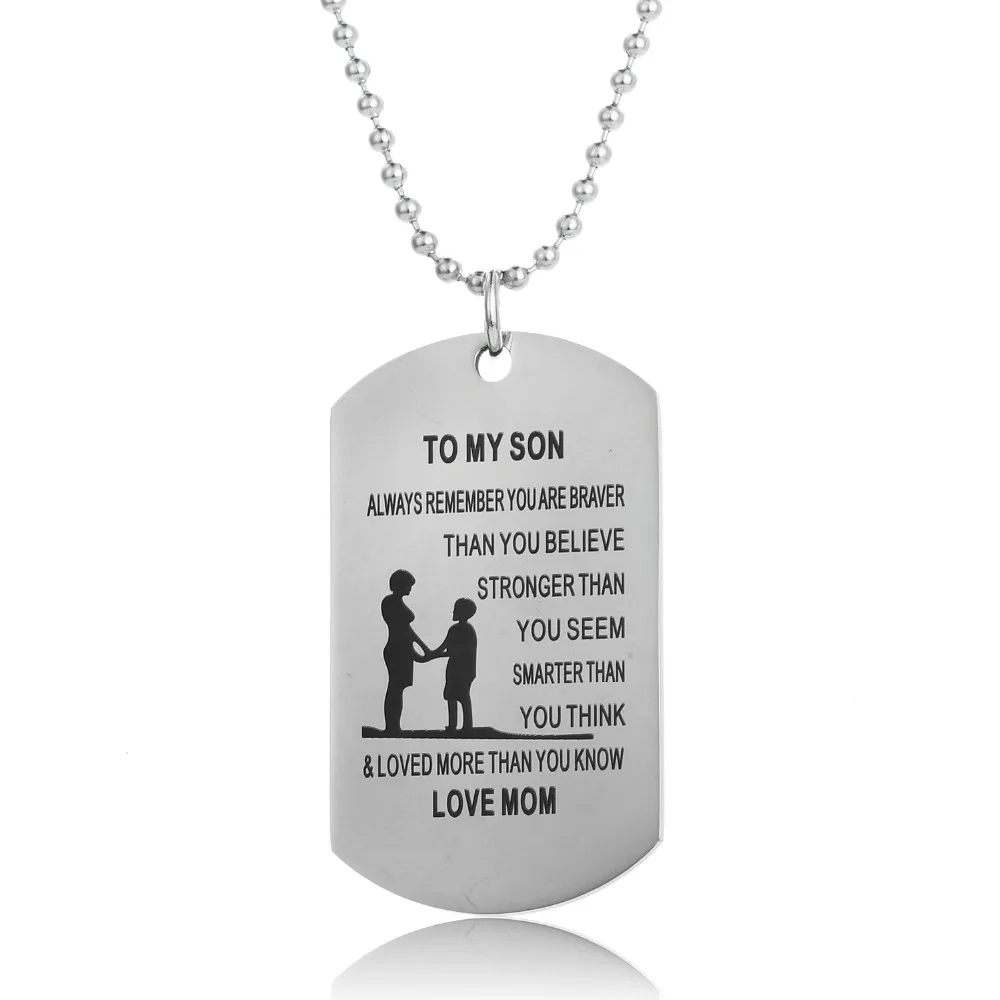 Кулон из нержавеющей стали с надписью You Are Braver|dog tag|stainless steel pendantpendant necklace |
