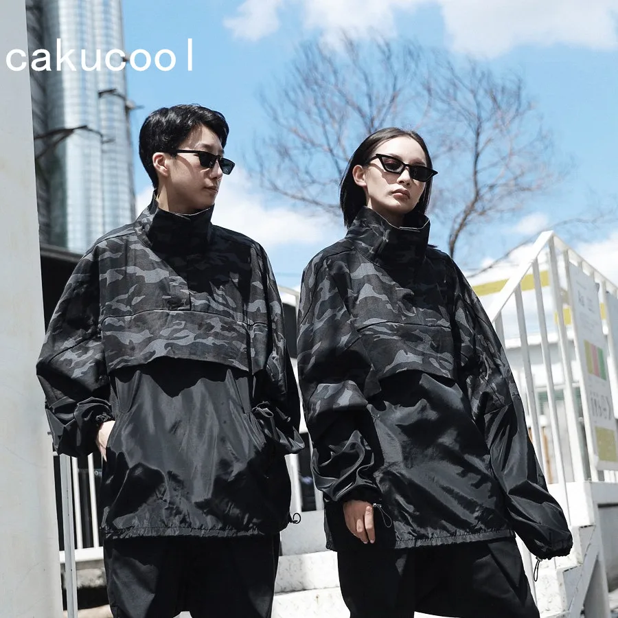 Новая Осенняя куртка Cakucool Женский Камуфляжный пуловер с нашивками японский