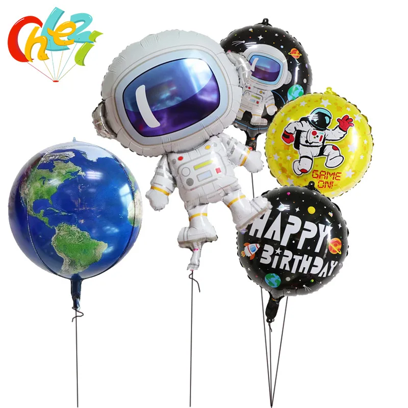 Воздушный шар с космическими ракетами Гелиевый 4D украшение для дня рождения 18