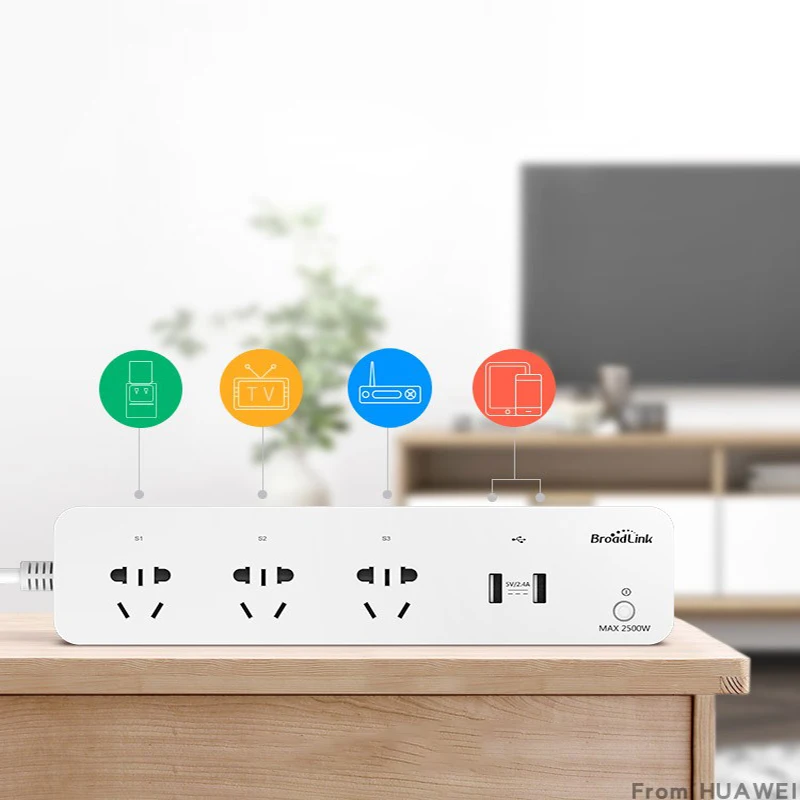 BroadLink MP1 WiFi USB Plug and Play power strip дистанционное управление доступно 3 розетки для автоматизации умного дома