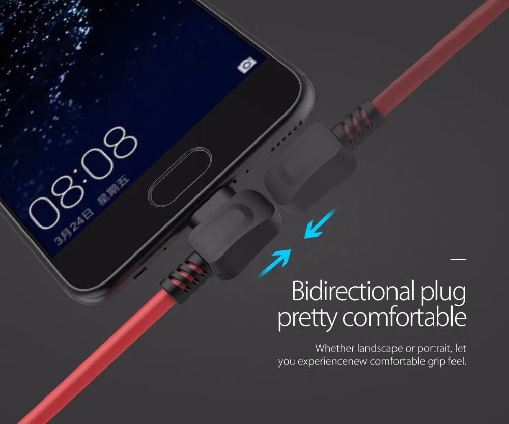 ORICO прямоугольный изгиб для телефонов USB TYPE C usb зарядный кабель для Samsung Galaxy S8 Note 8, OnePlus 2, для Xiaomi USB-C