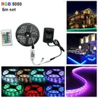 Светодиодсветильник лента MERHOLE 12 В 5050 RGB Водонепроницаемая 60  m IP65 5 м светодиодсветильник Диодная лента 5 м 12 В мягсветильник 24 k wifi Пульт дистанционного управления