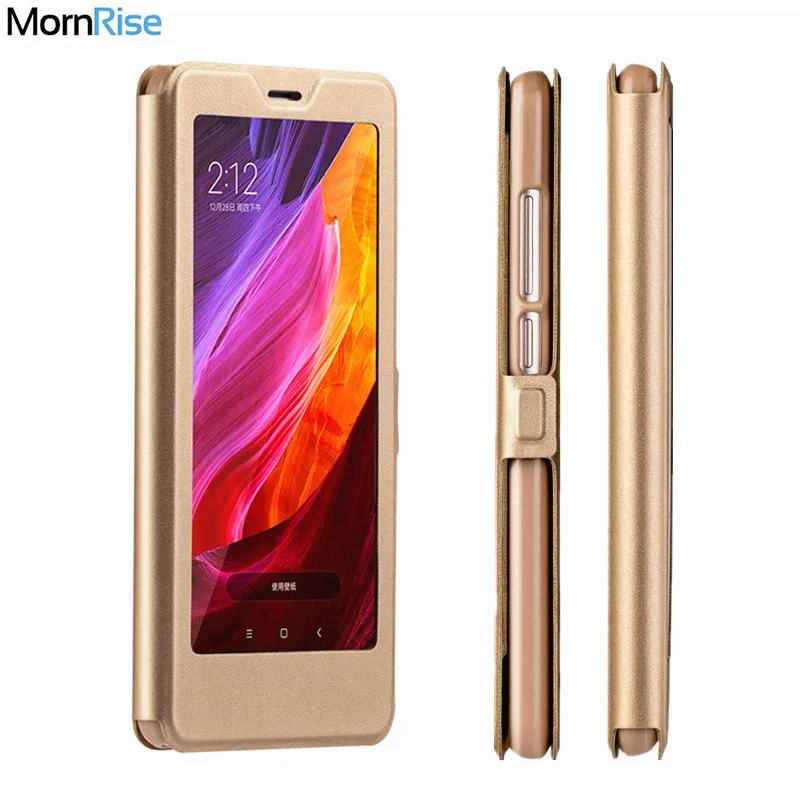 Роскошный умный флип чехол из искусственной кожи для Xiaomi Redmi 5 Plus с подставкой и
