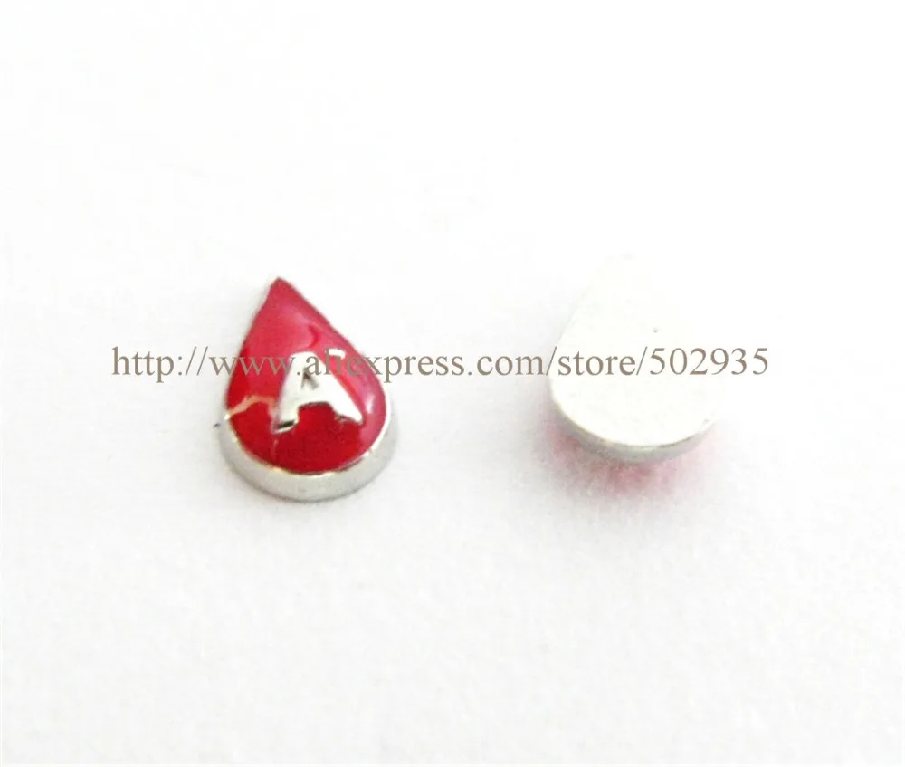 Factory Wholesale zinc alloy cheap price 10pcs floating locket charms FC1475 Blood type A- for lockets | Украшения и аксессуары