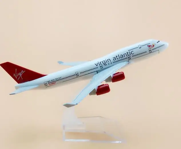 plane model B747 The British Virgin Atlantic Airways aircraft Metal simulation airplane for kid toys Christmas gift | Игрушки и хобби