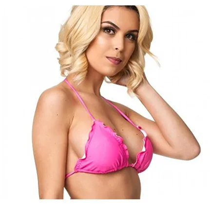 2018 сексуальный бикини Топ с тесьмой бандаж Холтер пуш ап Мягкий Танкини Ретро