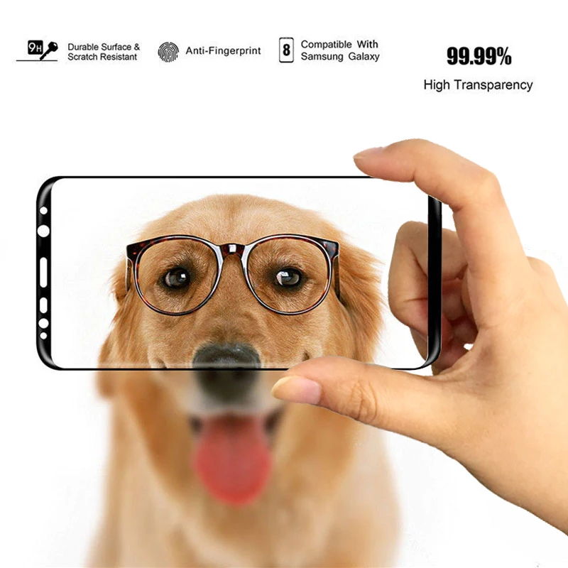 6D полное изогнутое закаленное стекло для Samsung Galaxy S9 S8 Plus Note 8 Защита экрана A8 2018 S7