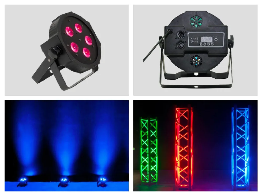 10 шт./лот тонкий Par led 5x9w RGB или 5x12W RGBA/W RGBW 4in1 5x15w RGBWA плоский dmx dj Развлекательное
