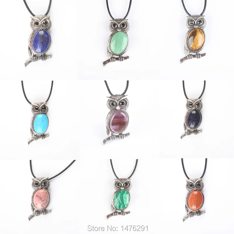 Модные антикварные посеребренные бусины в виде совы подвеска с опалом