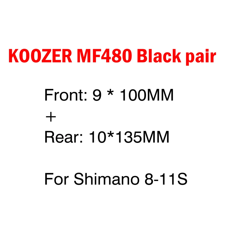KOOZER MF480 передняя, Задняя Ступица набор 2/4 подшипники 24T трещотка 32 отверстия быстросъемные через ось горный велосипед ступицы для XD - Цвет: Black 9x100 10x135mm
