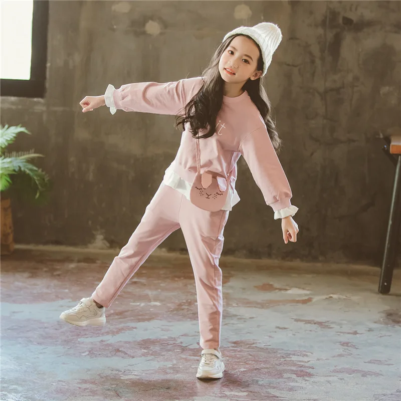 Детская одежда 2018 года осенняя для девочек комплект из 3 предметов кролик костюм