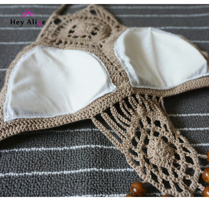 Heyelice Crochet Bathing Suits Bikinis Women New High Neck Swimwears Beach Modern Swimsuits Sexy Brazilian Biquinis | Спорт и