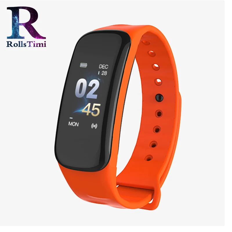 Orange RollsTimi повседневные мужские умные браслеты сердечный ритм SmartWatch женские фитнес-трекер шагомер спортивные наручные часы IOS Android - Цвет: Orange