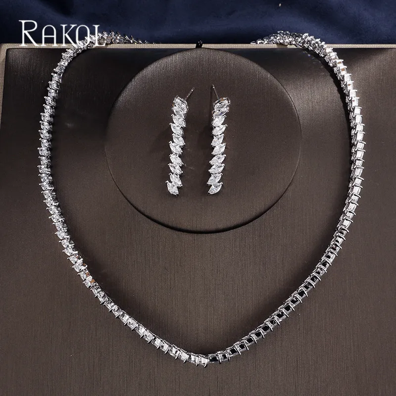 Комплект ювелирных украшений RAKOL RS22298H для женщин простые дизайнерские серьги с