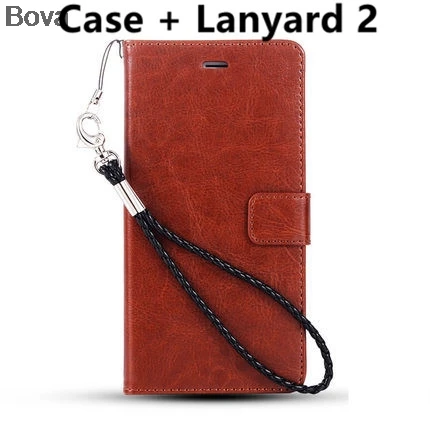 Brown Lanyard 2 Fundas для huawei P7 держатель для карт чехол для huawei Ascend P7 из искусственной кожи Чехол кошелек Чехол флип-чехол для телефона чехлы для телефонов - Цвет: Brown Lanyard 2