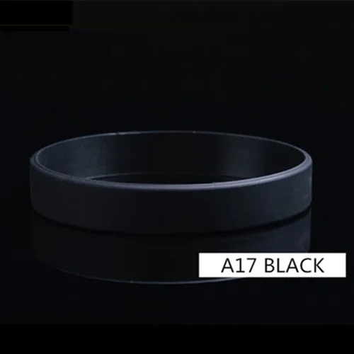 A17 BLACK 1 шт. спортивные силиконовые браслеты для мужчин и женщин концертные вентиляторы светящиеся полосы браслет Пара флуоресцентная мощность резиновый браслет подарки - Окраска металла: A17 BLACK