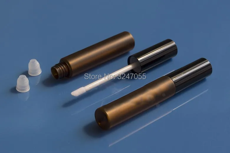 

10ML Round Plastic Matte Brown Cosmetic Lip Paint Oil Container, DIY Beauty Lipgloss Tube, Makeup Lip Gloss Refillable Bottle