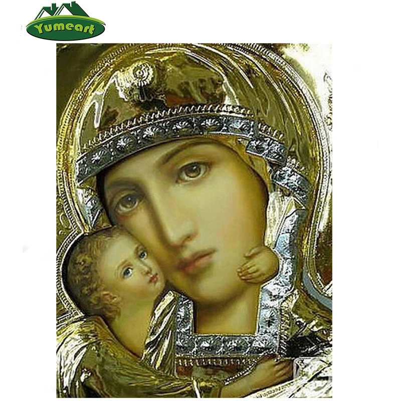 Новинка 2015 вышивка алмазная картины на религиозную тему Дева Мария Иисус Христа