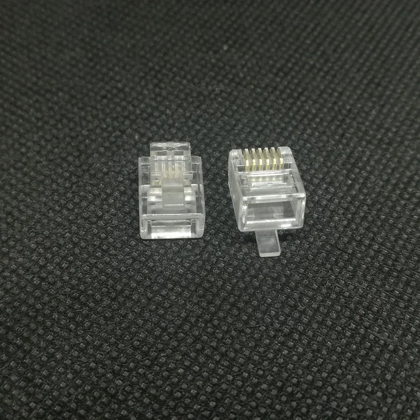 50 шт./лот RJ11 RJ12 6Pin 6P6C Инженерная CNC телефонная кристальная Головка Разъем