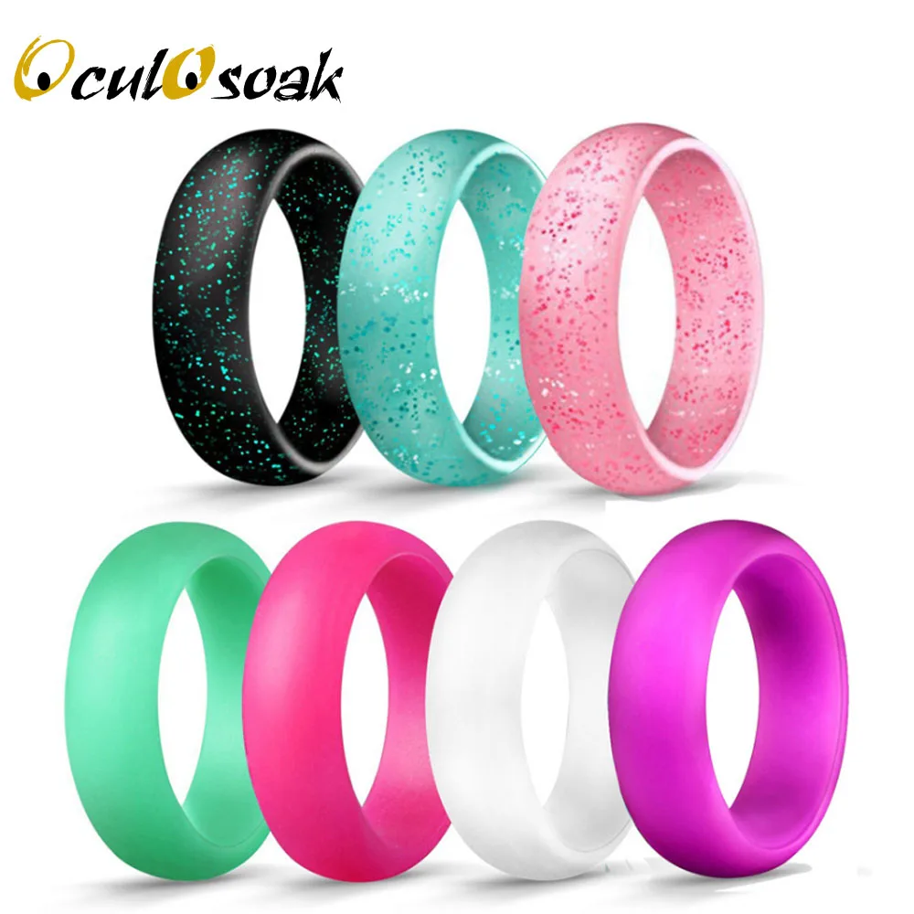 7 шт. гипоаллергенные гибкие силиконовые кольца для мужчин и женщин 2019|Кольца| |