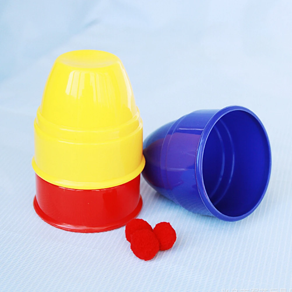 Волшебные трюки реквизит забавные уличные волшебные три мяча возвращаемые чашки