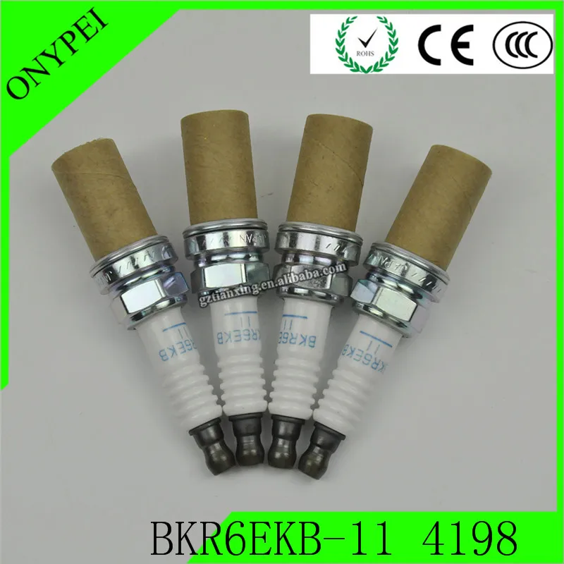4 шт. BKR6EKB 11 4198 Свеча зажигания для Toyota Nissan Opel Honda Ford Peugeot BKR6EKB11|Свечи и запальные