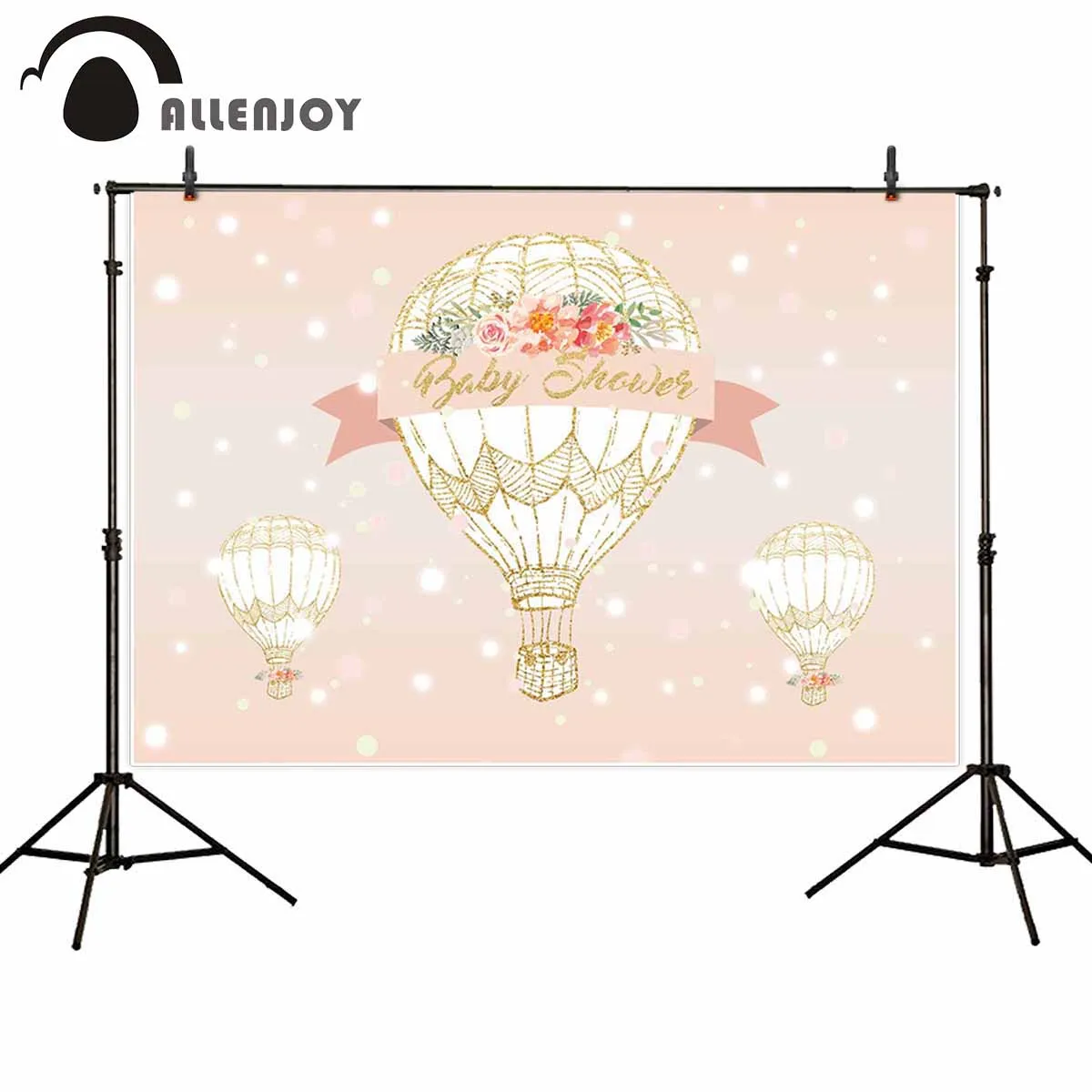 Allenjoy фон для фотосъемки с воздушным шаром и розовым золотым блестящим цветком