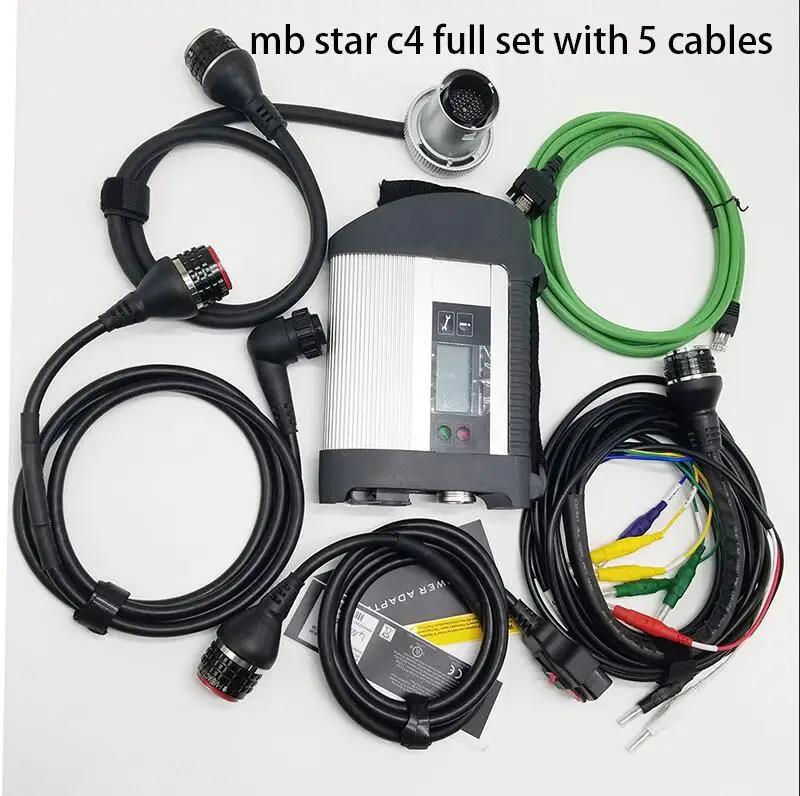 MB STAR C4 A+++ Качество MB Star C4 SD Подключение с программным обеспечением,09 V SSD ноутбук CF19 PC работа для диагностики ЗВЕЗДЫ c4 диагностический инструмент полный комплект - Цвет: MB STAR C4