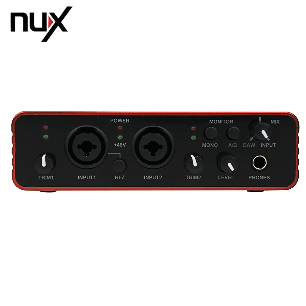 NUX uc 2 мини Порты и разъёмы USB XLR 6.35 мм Вход Выход аудио Интерфейс Для Mic миди