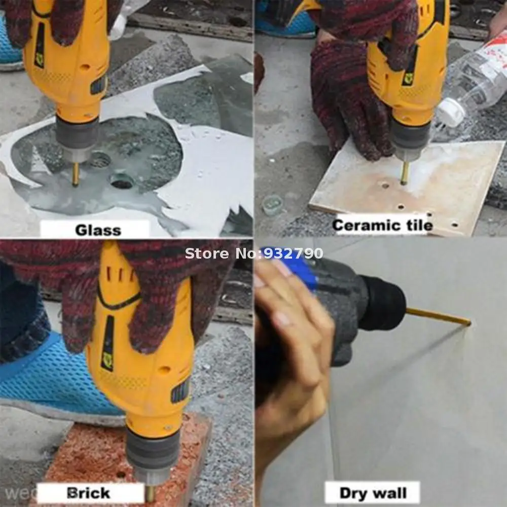 5 шт. набор сверл из карбида вольфрама 1/4 &quotшестигранный Титан с покрытием