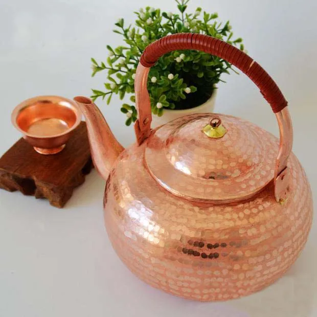 1 шт. чайник из чистой меди ручной работы Фиолетовый | Дом и сад