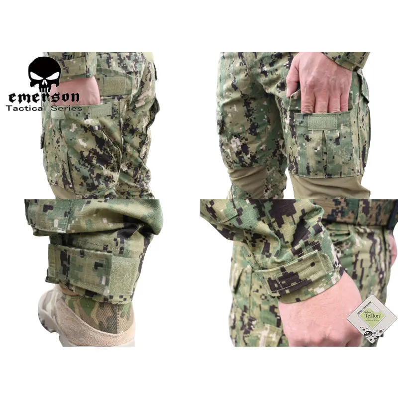 Emersongear BDU Gen2 Военная армейская форма G2 боевая рубашка брюки с наколенниками Ghillie