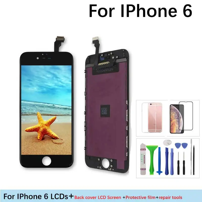 Оригинальный класс AAA + ЖК дисплей для iPhone 6 с 3D силой кодирующий преобразователь
