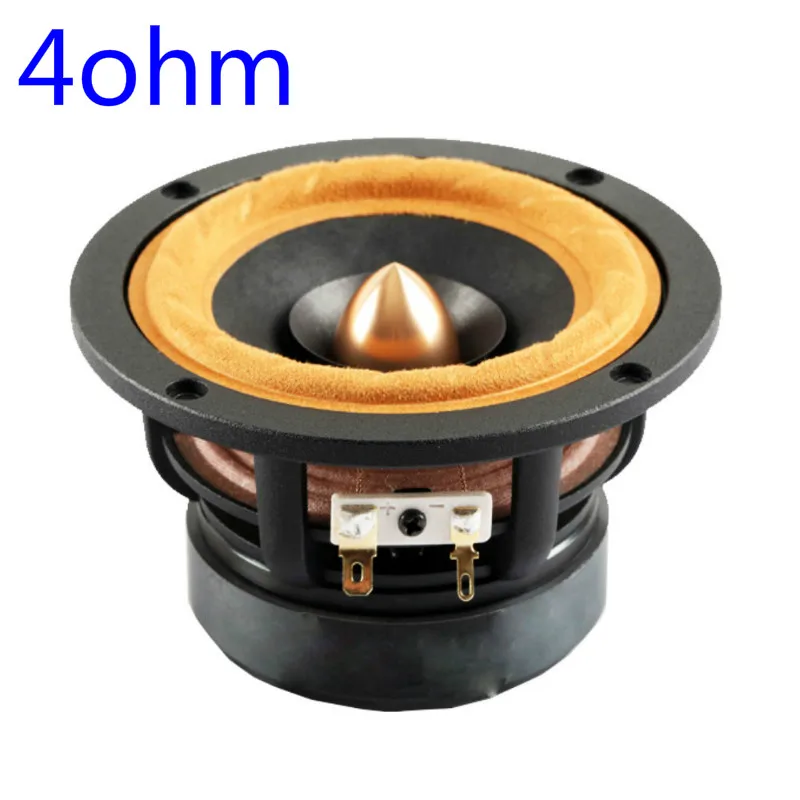 Tenghong 1 шт. 4 дюйма книжная полка аудио динамик 4Ohm 8Ohm 30 Вт HIFI ВЧ Средний бас громкий динамик Настольный динамик алюминиевая рамка - Цвет: 4ohm