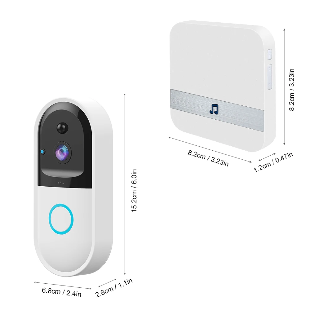 Беспроводной дверной звонок с Wi Fi камера безопасности для дома HD 720 P визуальный
