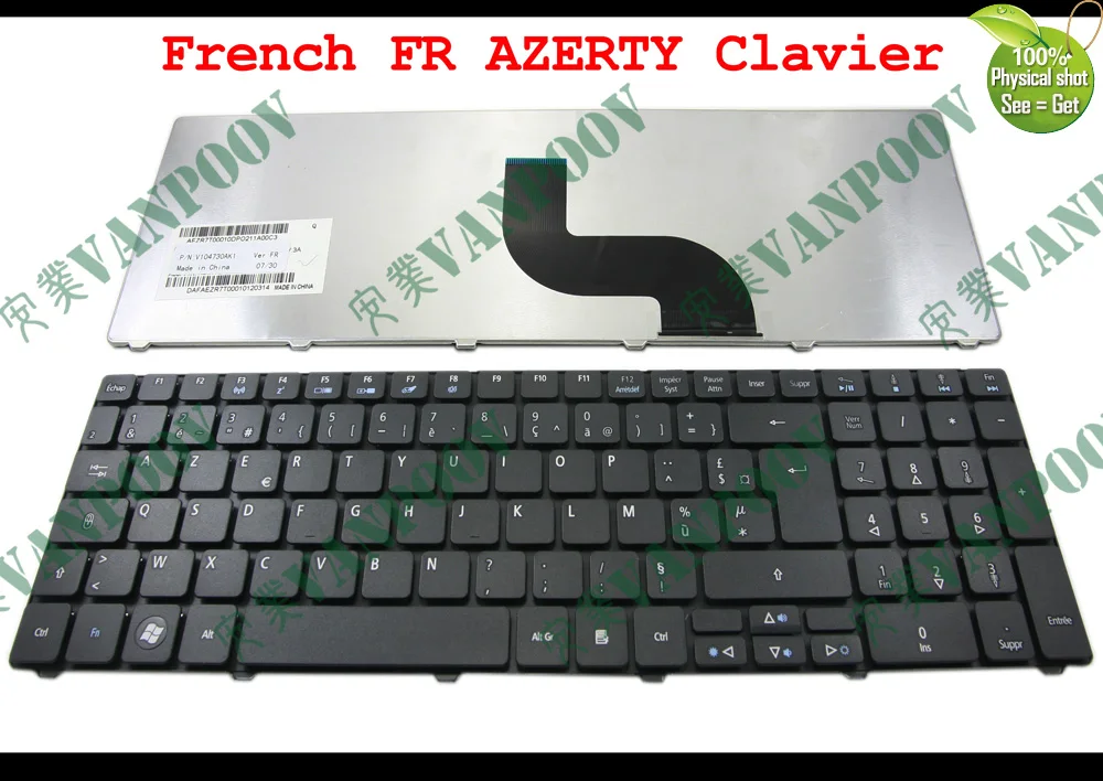 New Laptop keyboard for Acer Aspire 5536 5536G 5738 5810 5810T 7735 5336 5410 5252 5742G 5742Z Black French FR AZERTY Clavier | Компьютеры