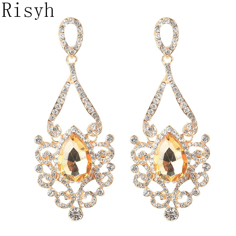 Огромные Роскошные серьги Risyh для банкетов с симметричным рисунком модные