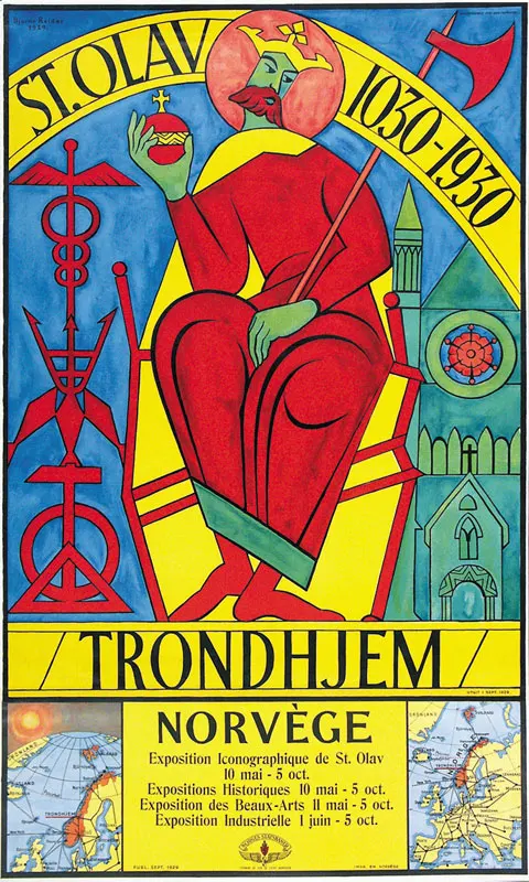 Норвегия туристические плакаты Trondhjem Классическая Настенная Наклейка холст