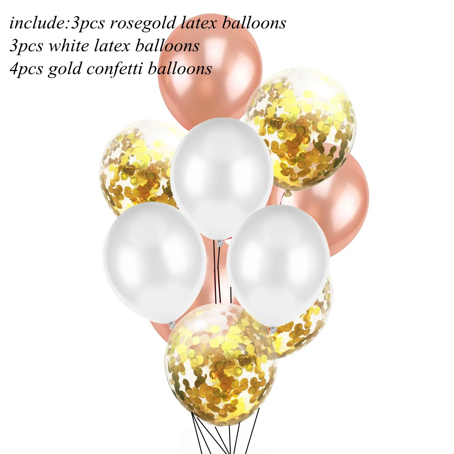gold confetti white 10 шт. 12 дюймов цветные латексные шары воздушные шары с конфетти надувной шар Гелиевый шар для дня рождения свадьбы - Цвет: gold confetti white
