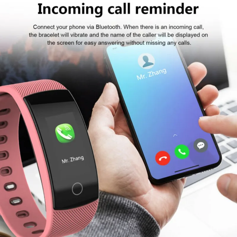 QS80 PLUS Color Screen Smart Bracelet Bluetooth Watch Sports Outdoor Calorie Pedometer for Android / iOS Wristwatch | Электроника