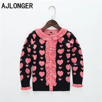 new fashion girls spring autumn clothing outerwear lace all match cardigan knitted sweater