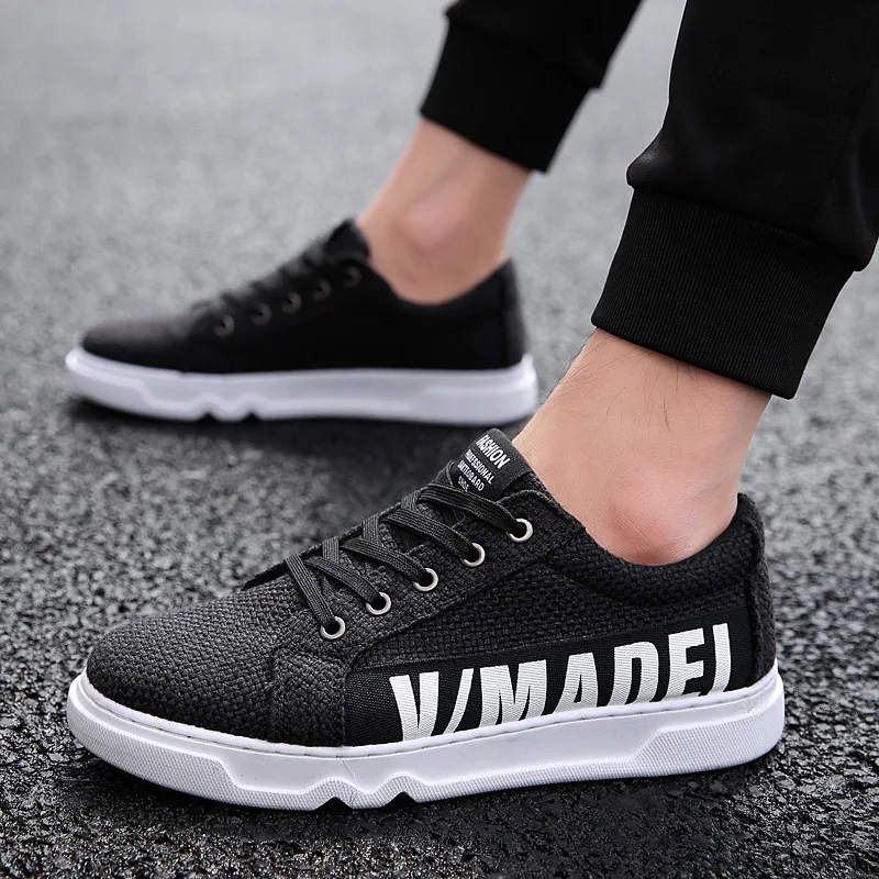 2018 Mens Casual Shoes Fashion Sneakers Spring Autumn New Student Low Cut Lace Up Flats Running Skateboarding Promotion | Обувь