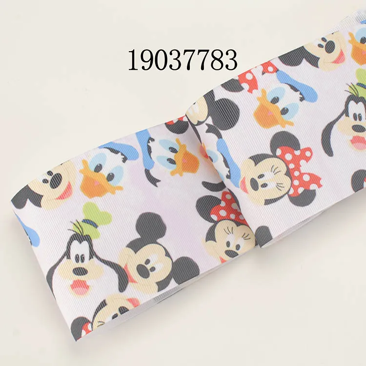19037783 Новые " 75 мм милые Мультяшные узоры Микки ленты напечатанные grosgrain ленты 19037774 - Цвет: 19037783