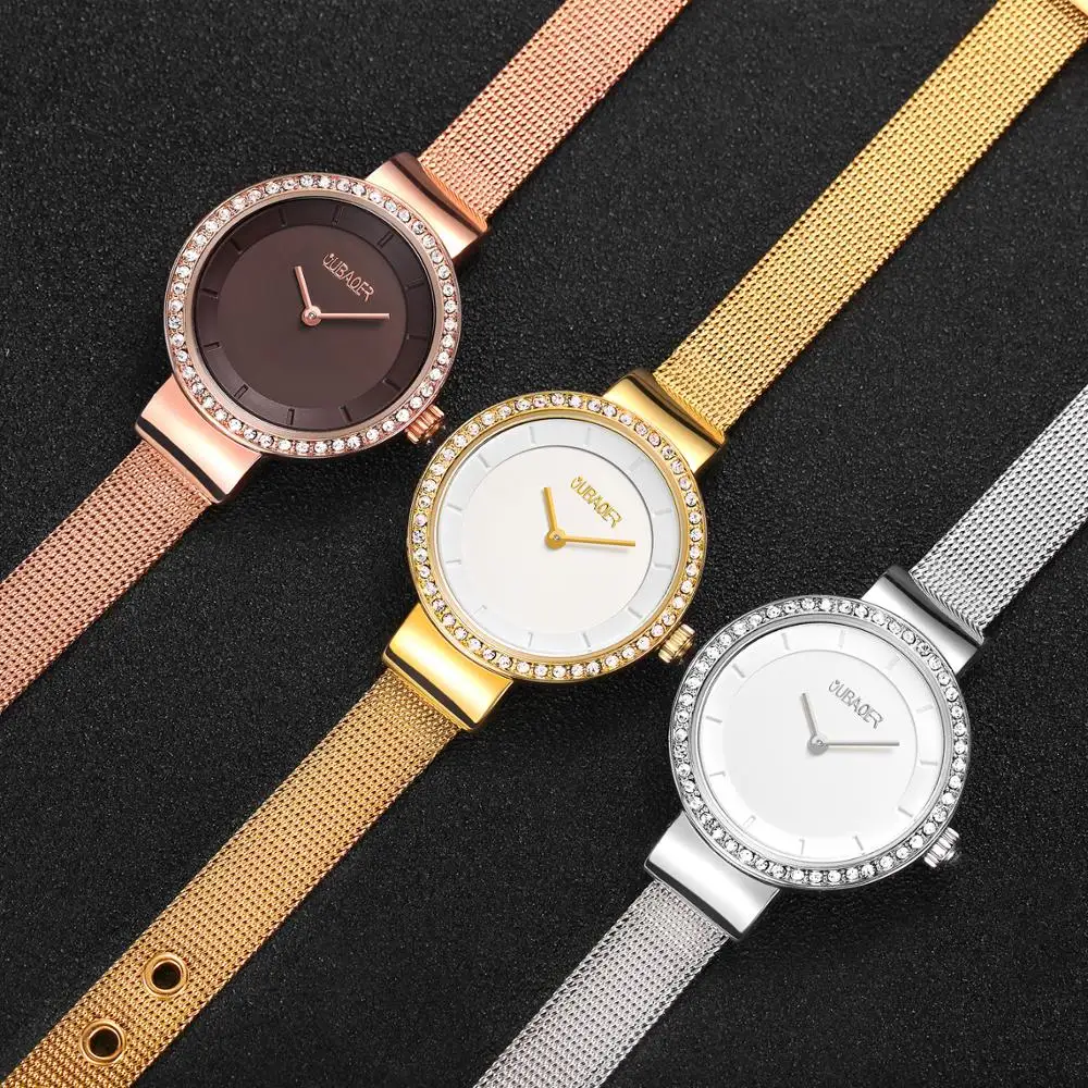 Reloj OUBAOER 2019 Роскошная марка женская часы Для женщин модные кварцевые