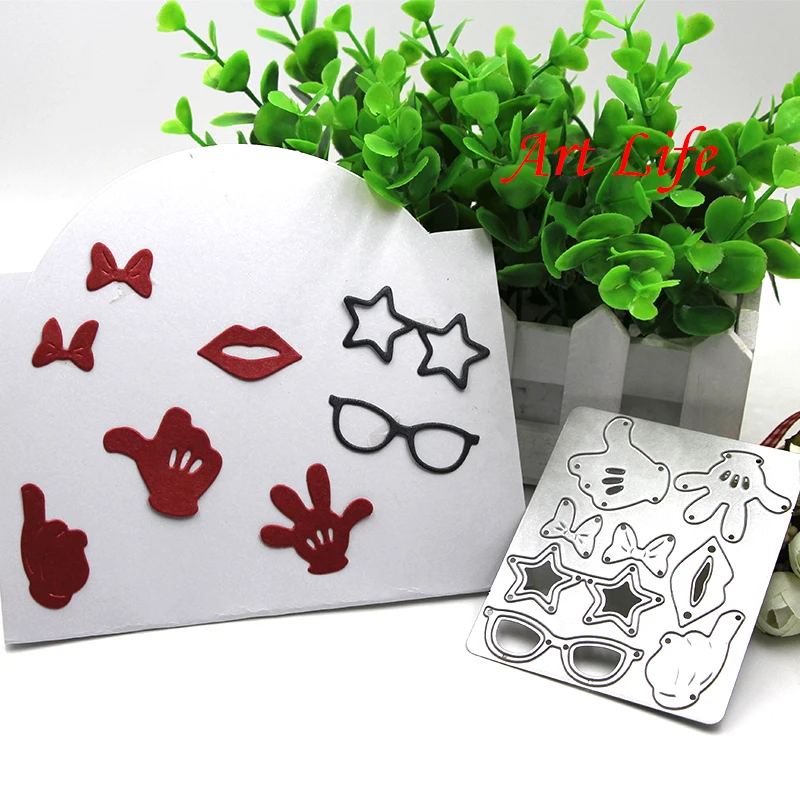 Металлические режущие трафареты для ручных очков скрапбукинга/фотоальбома