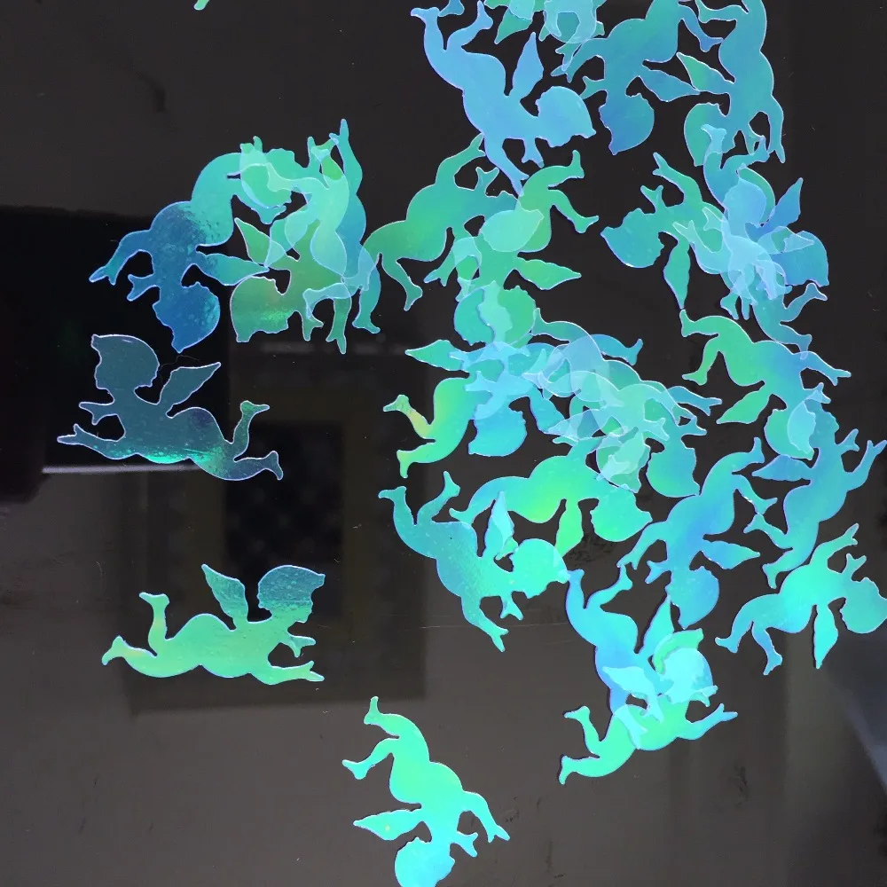 Радужный ангел конфетти Крещение фотография Рождественский стол рассеянный